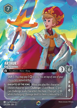 Arthur - King Victorious (Enchanted) (221/204) [Shimmering Skies] Holofoil - Deck Out Gaming