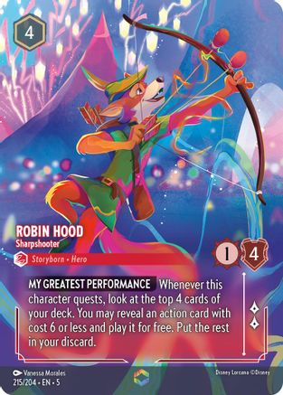 Robin Hood - Sharpshooter (Enchanted) (215/204) [Shimmering Skies] Holofoil - Deck Out Gaming