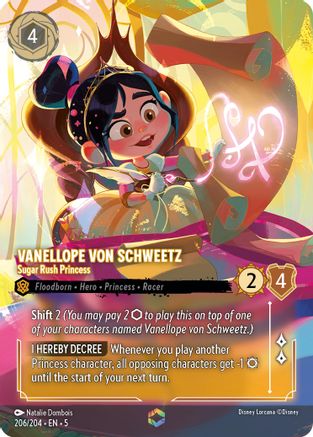 Vanellope von Schweetz - Sugar Rush Princess (Enchanted) (206/204) [Shimmering Skies] Holofoil - Deck Out Gaming