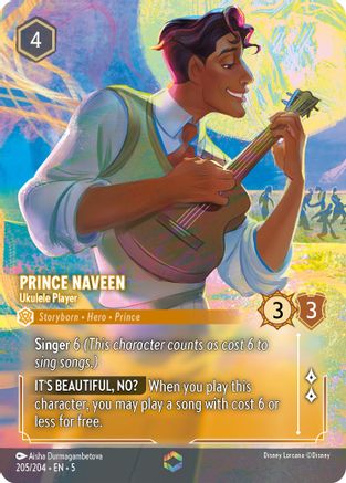 Prince Naveen - Ukulele Player (Enchanted) (205/204) [Shimmering Skies] Holofoil - Deck Out Gaming