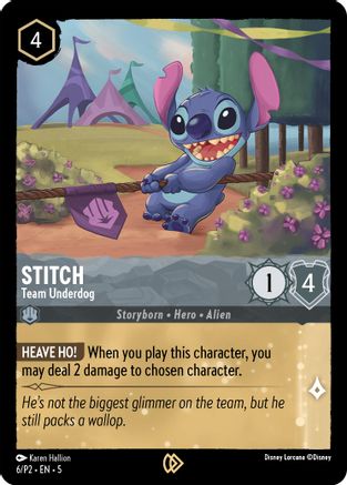 Stitch - Team Underdog (6) [Disney Lorcana Promo Cards] Cold Foil - Deck Out Gaming