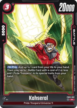 Kahseral (FB03-002) [Raging Roar] Foil - Deck Out Gaming