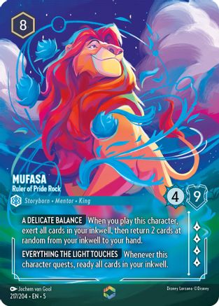 Mufasa - Ruler of Pride Rock (Enchanted) (217/204) [Shimmering Skies] Holofoil - Deck Out Gaming