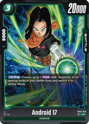 Android 17 (FB03-059) [Raging Roar] Foil - Deck Out Gaming