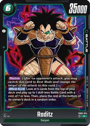 Raditz - FB03-074 (FB03-074) [Raging Roar] Foil - Deck Out Gaming