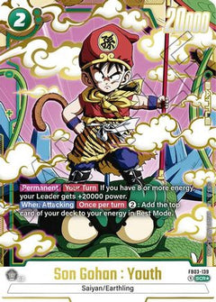 Son Gohan : Youth - FB03-139 (Alternate Art) (FB03-139) [Raging Roar] Foil - Deck Out Gaming