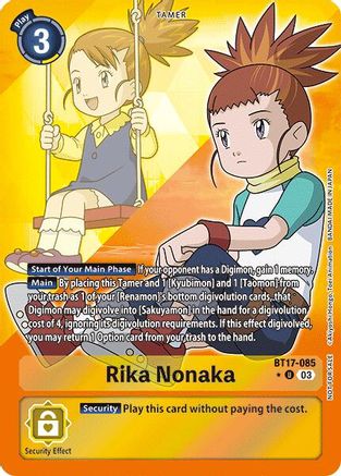 Rika Nonaka (Box Promotion Pack: Secret Crisis) (BT17-085) [Secret Crisis] Foil - Deck Out Gaming