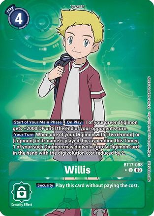 Willis (Box Promotion Pack: Secret Crisis) (BT17-088) [Secret Crisis] Foil - Deck Out Gaming