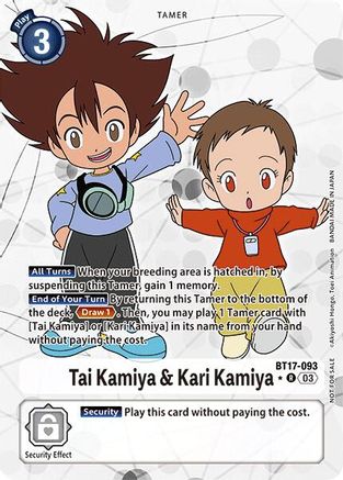 Tai Kamiya & Kari Kamiya (Box Promotion Pack: Secret Crisis) (BT17-093) [Secret Crisis] Foil - Deck Out Gaming