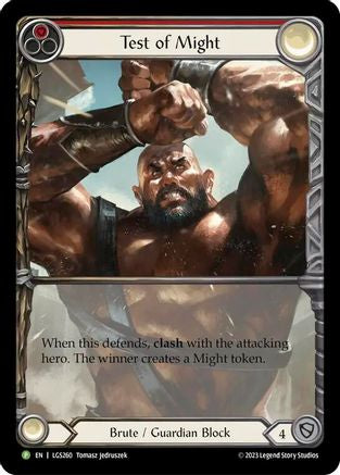 Test of Might - LGS260 (LGS260) [Flesh and Blood: Promo Cards] Rainbow Foil - Deck Out Gaming