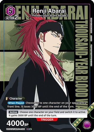 Renji Abarai (105) (SR*) (UE01ST/BLC-1-105) [BLEACH: Thousand-Year Blood War Starter Deck] Foil - Deck Out Gaming
