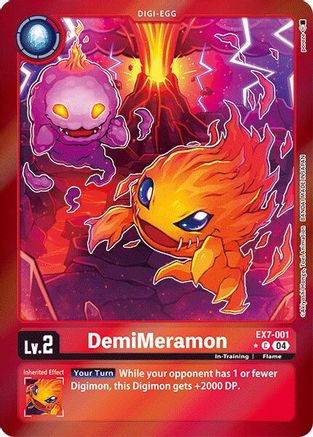 DemiMeramon (Foil) (EX7-001) [Digimon LIBERATOR] Foil - Deck Out Gaming