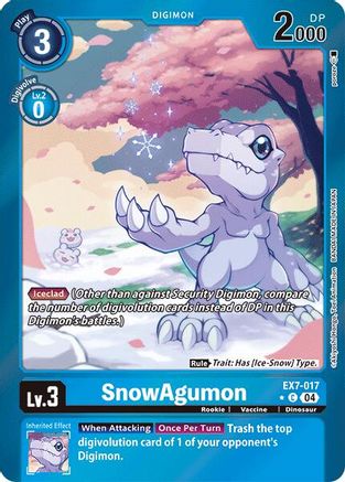 SnowAgumon (Foil) (EX7-017) [Digimon LIBERATOR] Foil