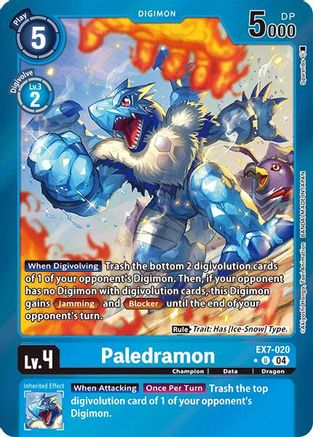 Paledramon (Foil) (EX7-020) [Digimon LIBERATOR] Foil - Deck Out Gaming