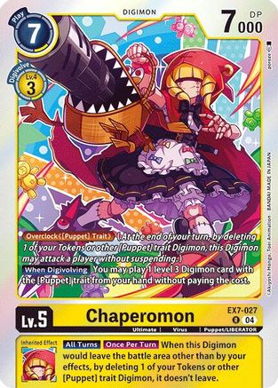 Chaperomon (EX7-027) [Digimon LIBERATOR] Foil - Deck Out Gaming