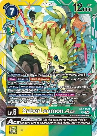 SaberLeomon ACE (EX7-029) [Digimon LIBERATOR] Foil - Deck Out Gaming