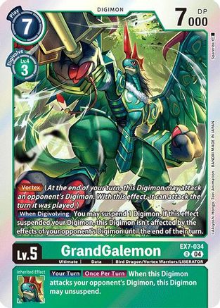 GrandGalemon (EX7-034) [Digimon LIBERATOR] Foil - Deck Out Gaming