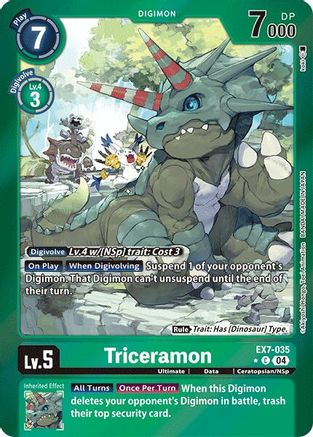 Triceramon (Foil) (EX7-035) [Digimon LIBERATOR] Foil - Deck Out Gaming