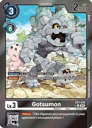 Gotsumon (Foil) (EX7-038) [Digimon LIBERATOR] Foil - Deck Out Gaming