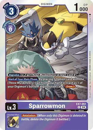 Sparrowmon (EX7-051) [Digimon LIBERATOR] Foil - Deck Out Gaming