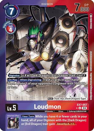 Loudmon (Foil) (EX7-057) [Digimon LIBERATOR] Foil - Deck Out Gaming