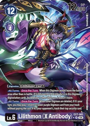 Lilithmon (X Antibody) (Alternate Art) (EX7-061) [Digimon LIBERATOR] Foil - Deck Out Gaming