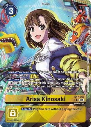 Arisa Kinosaki (Alternate Art) (EX7-063) [Digimon LIBERATOR] Foil - Deck Out Gaming