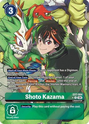 Shoto Kazama (Alternate Art) (EX7-064) [Digimon LIBERATOR] Foil