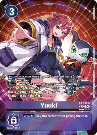 Yuuki (Alternate Art) (EX7-065) [Digimon LIBERATOR] Foil - Deck Out Gaming