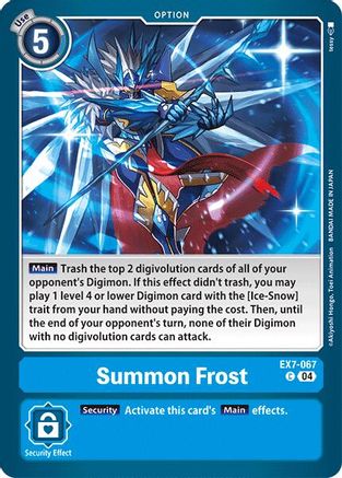 Summon Frost (EX7-067) [Digimon LIBERATOR]