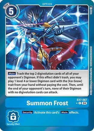 Summon Frost (Foil) (EX7-067) [Digimon LIBERATOR] Foil - Deck Out Gaming