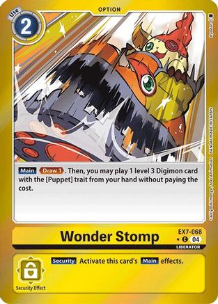 Wonder Stomp (Foil) (EX7-068) [Digimon LIBERATOR] Foil - Deck Out Gaming