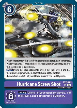 Hurricane Screw Shot (EX7-071) [Digimon LIBERATOR] - Deck Out Gaming