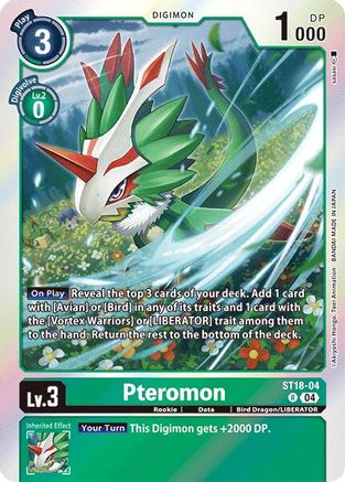 Pteromon (ST18-04) [Starter Deck 18: Guardian Vortex] Foil