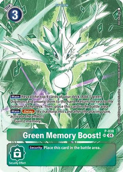 Green Memory Boost! (Starter Deck 18 Exclusive) (P-038) [Digimon Promotion Cards] - Deck Out Gaming