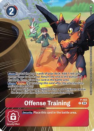 Offense Training (Starter Deck 18 Exclusive) (P-103) [Digimon Promotion Cards] Foil