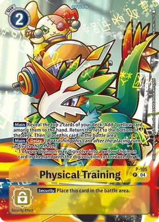 Physical Training (Starter Deck 18 Exclusive) (P-105) [Digimon Promotion Cards] Foil