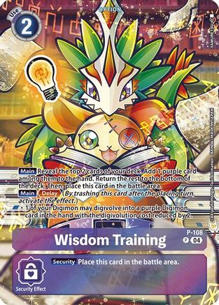 Wisdom Training (Starter Deck 18 Exclusive) (P-108) [Digimon Promotion Cards] Foil