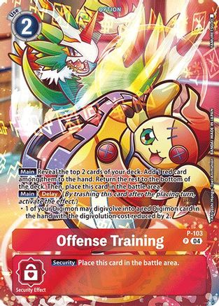 Offense Training (Starter Deck 19 Exclusive) (P-103) [Digimon Promotion Cards] Foil