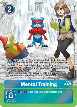 Mental Training (Starter Deck 19 Exclusive) (P-104) [Digimon Promotion Cards] Foil