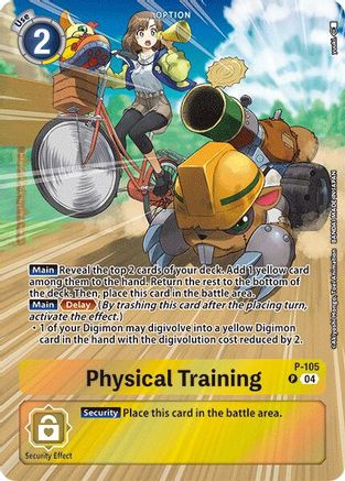 Physical Training (Starter Deck 19 Exclusive) (P-105) [Digimon Promotion Cards] Foil