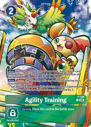 Agility Training (Starter Deck 19 Exclusive) (P-106) [Digimon Promotion Cards] Foil