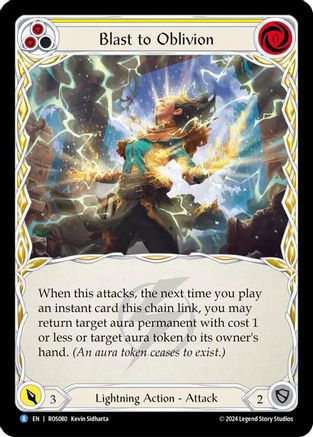 Blast to Oblivion (Yellow) (ROS080) [Rosetta] Rainbow Foil - Deck Out Gaming