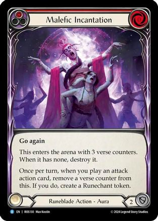 Malefic Incantation (Red) (ROS130) [Rosetta] Rainbow Foil - Deck Out Gaming