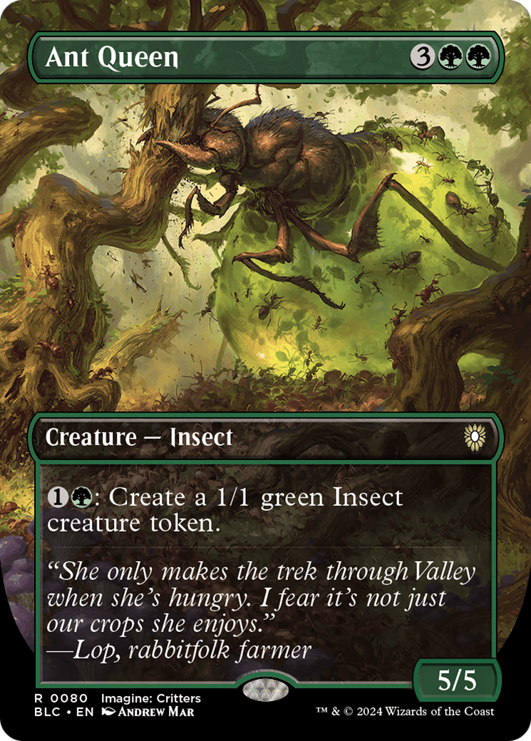 Ant Queen (Borderless) (80) [Bloomburrow Commander] foil - Deck Out Gaming