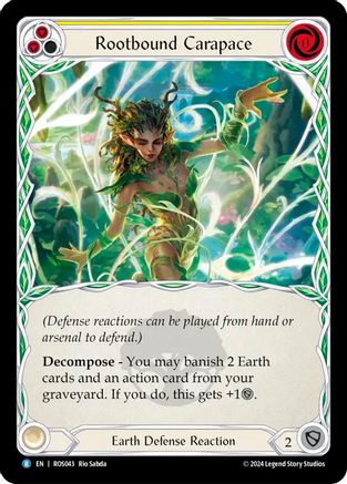 Rootbound Carapace (Yellow) (ROS043) [Rosetta] Rainbow Foil - Deck Out Gaming