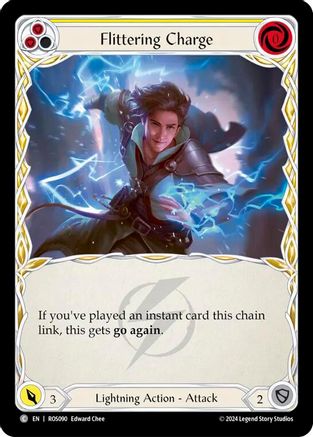 Flittering Charge (Yellow) (ROS090) [Rosetta] Rainbow Foil - Deck Out Gaming