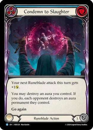 Condemn to Slaughter (Blue) (ROS129) [Rosetta] Rainbow Foil - Deck Out Gaming