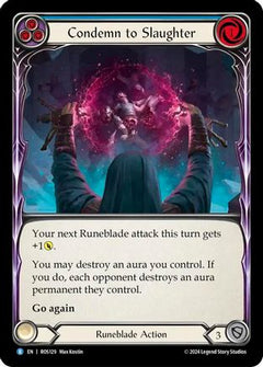 Condemn to Slaughter (Blue) (ROS129) [Rosetta] Rainbow Foil - Deck Out Gaming