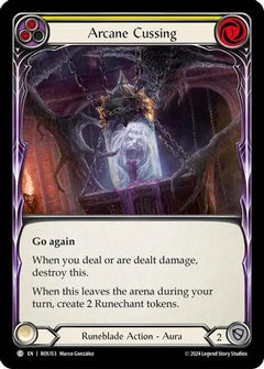 Arcane Cussing (Yellow) (ROS153) [Rosetta] Rainbow Foil - Deck Out Gaming